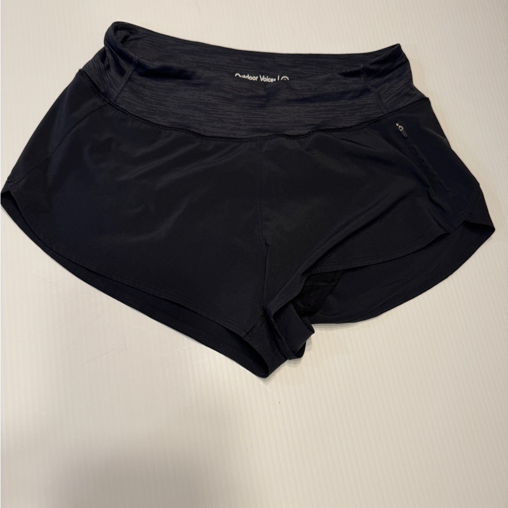 Outdoor Voices Women's Midnight Black Athletic Shorts